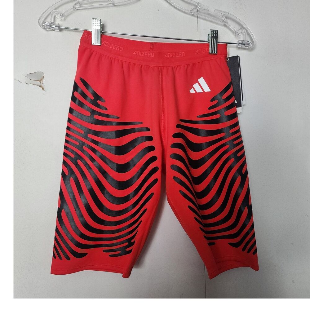 adidas Adizero Women’s RHEON Control Running Shorts red Small Drawstring IX8977